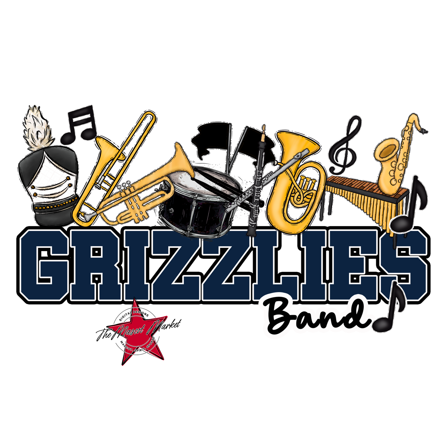 Grizzlies Varsity Band-Navy