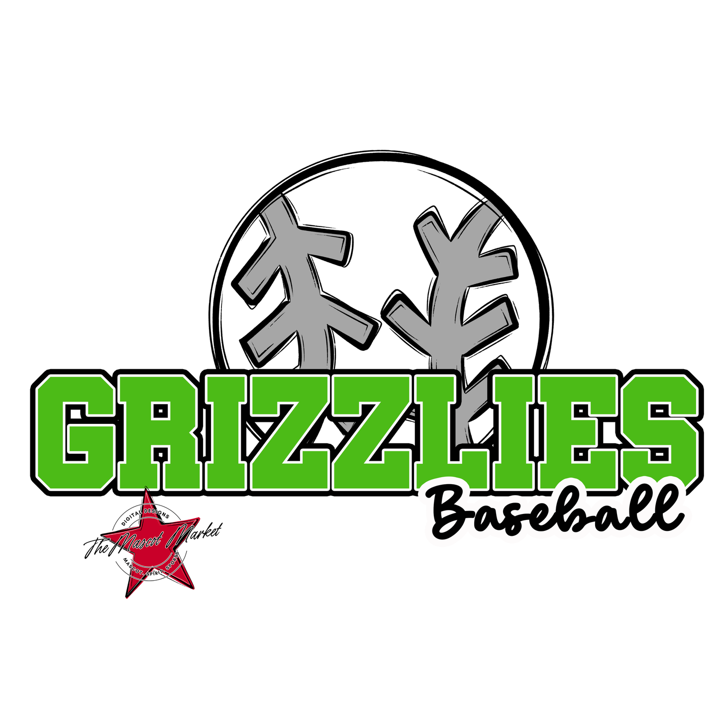 Grizzlies Varsity Baseball-Bright Green