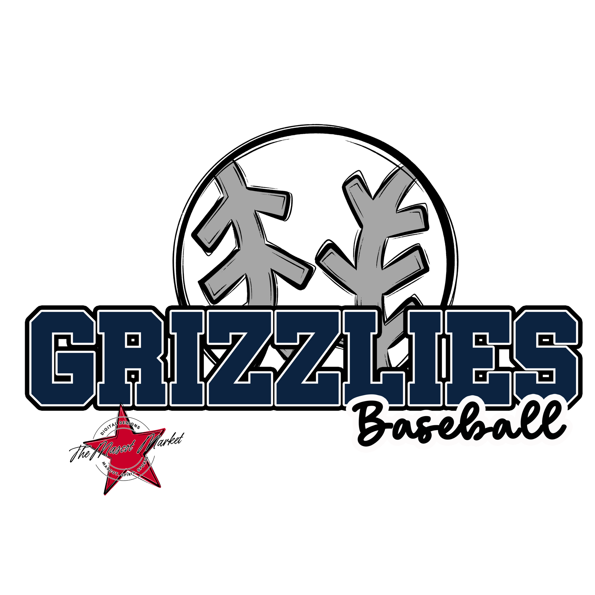 Grizzlies Varsity Baseball-Navy