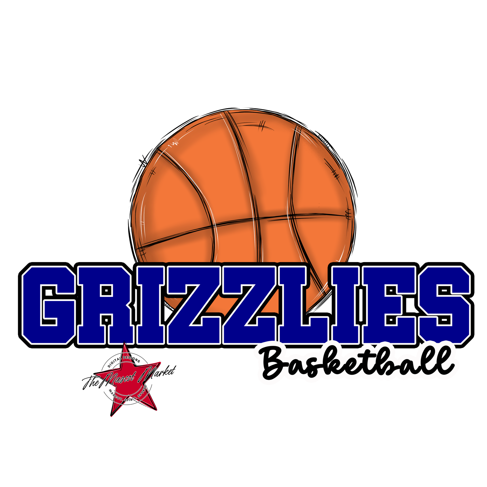 Grizzlies Varsity Basketball-Blue