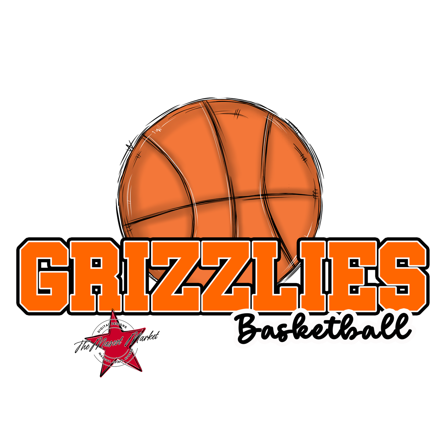 Grizzlies Varsity Basketball-Orange