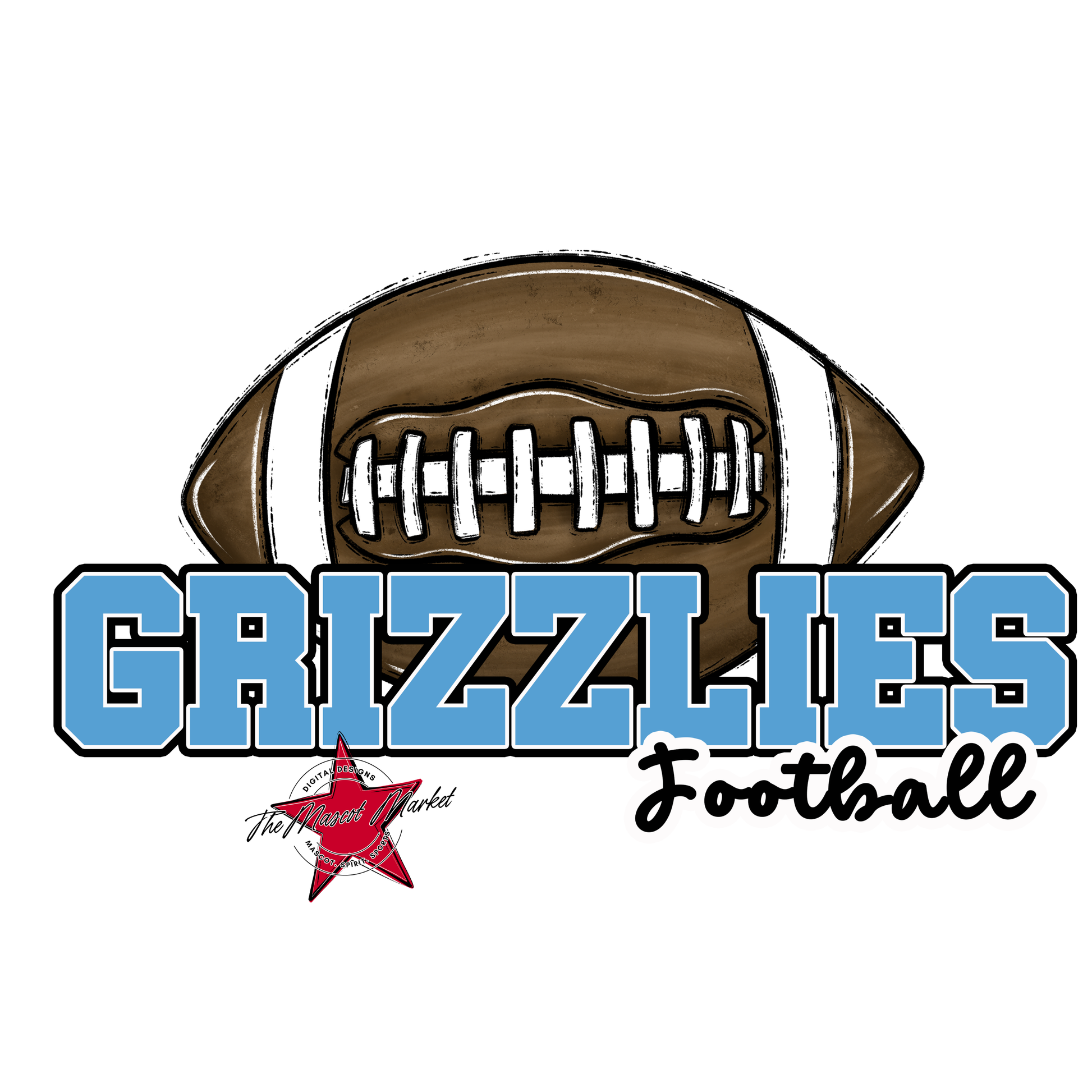 Grizzlies Varsity Football-Carolina Blue