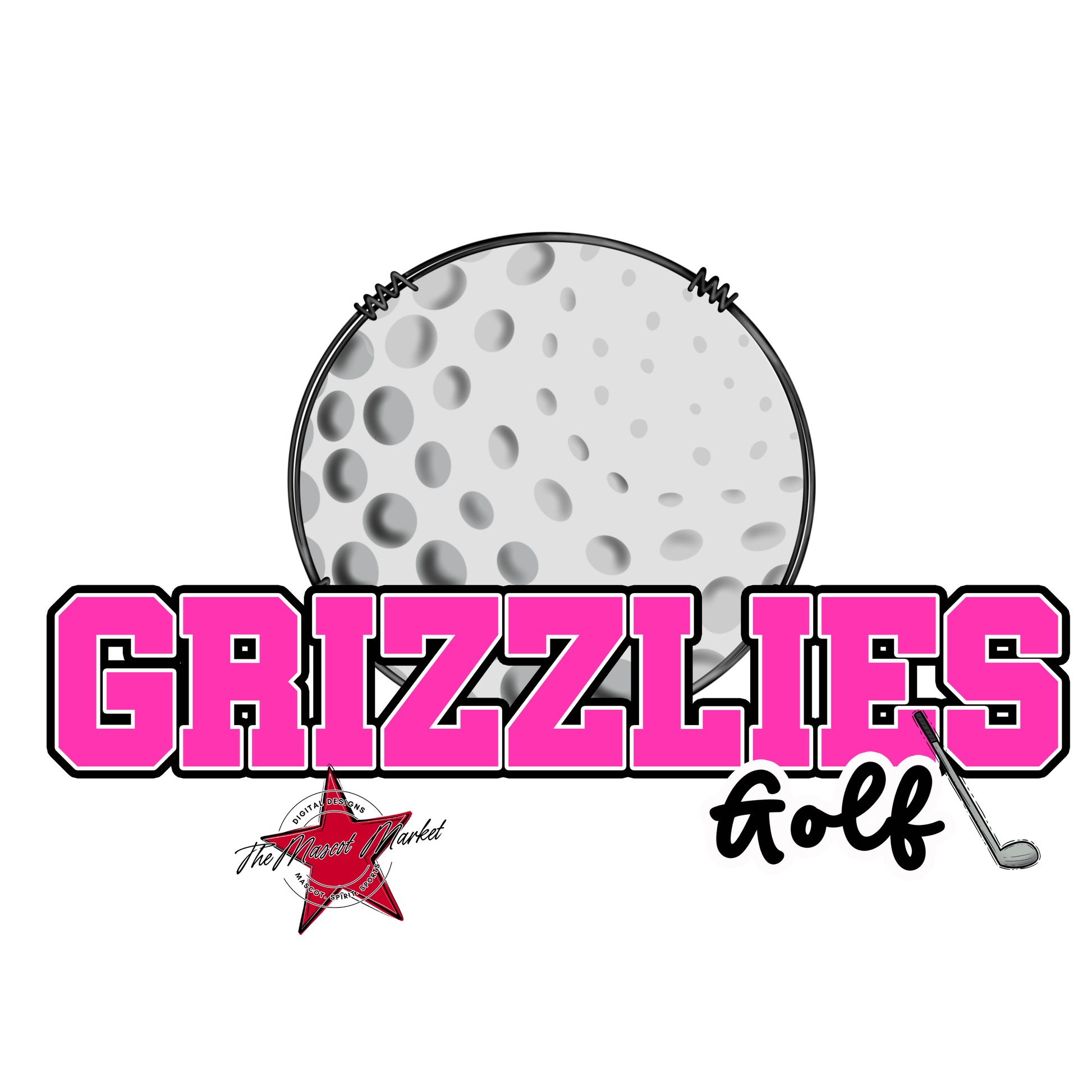 Grizzlies Varsity Golf-Pink