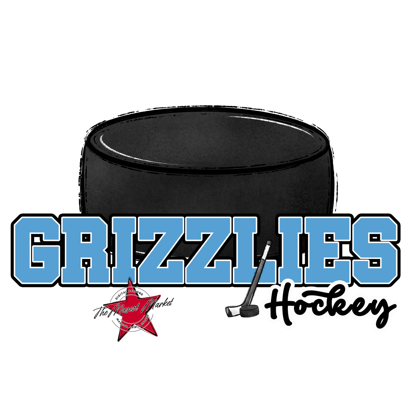 Grizzlies Varsity Hockey-Carolina Blue