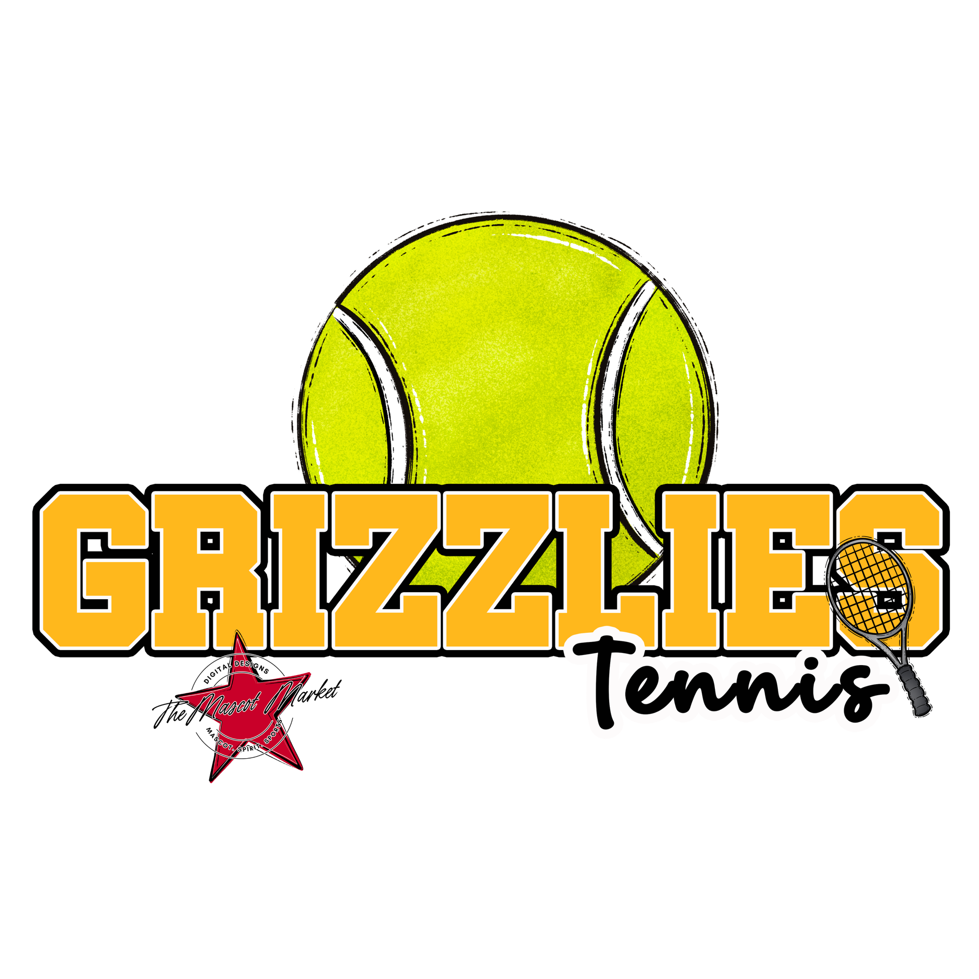 Grizzlies Varsity Tennis-Yellow