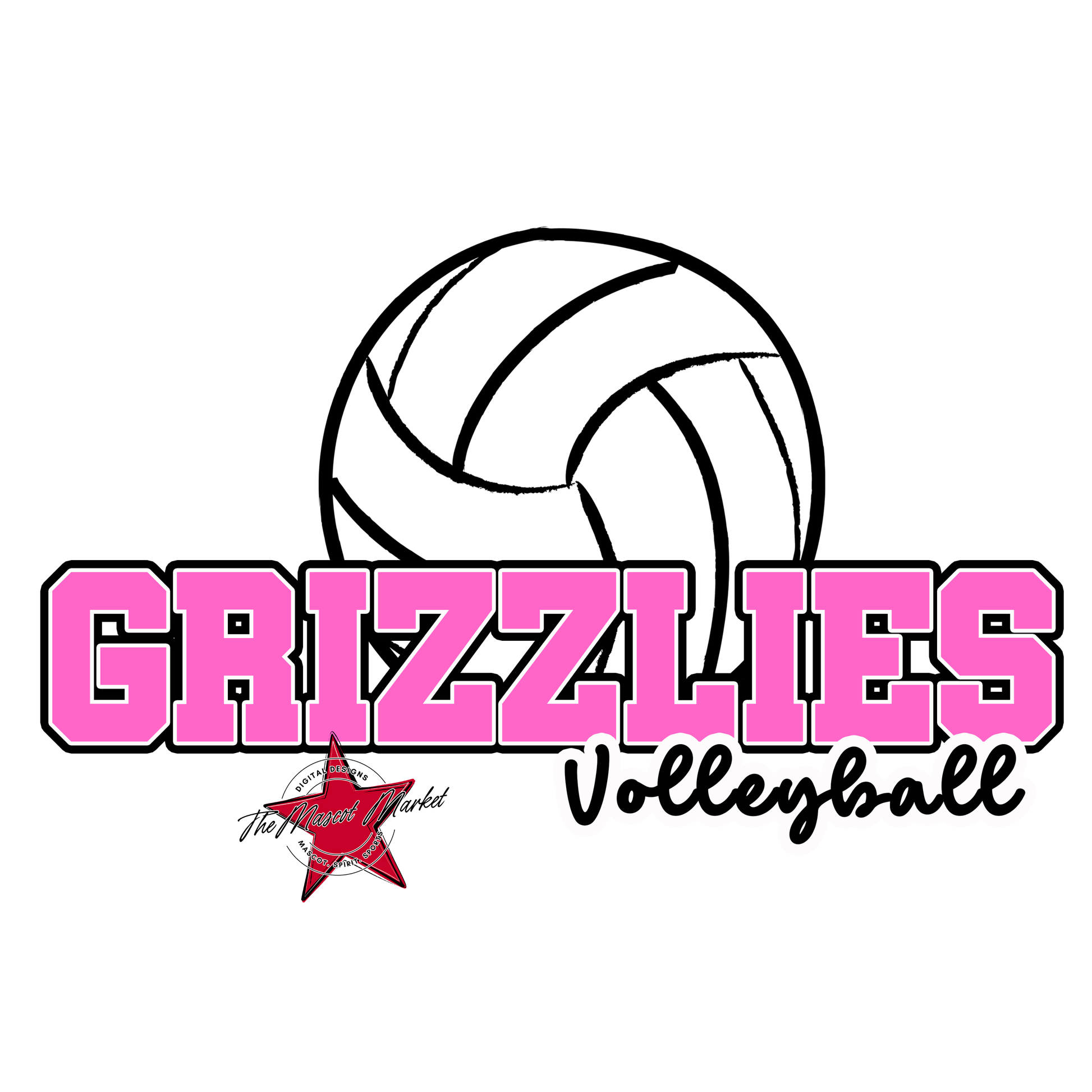 Grizzlies Varsity Volleyball-Baby Pink