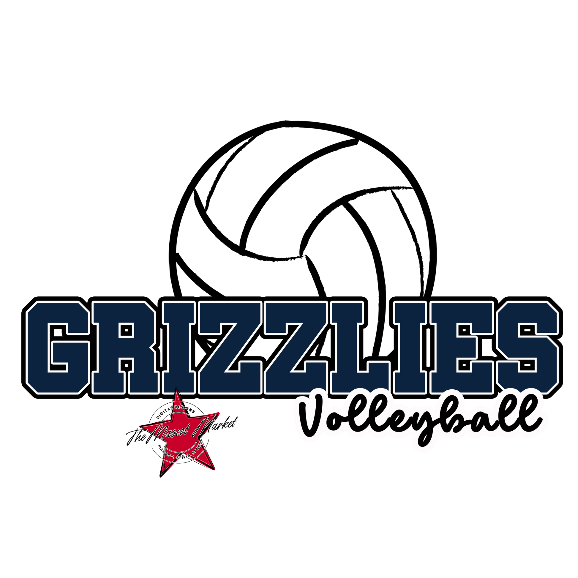 Grizzlies Varsity Volleyball-Navy