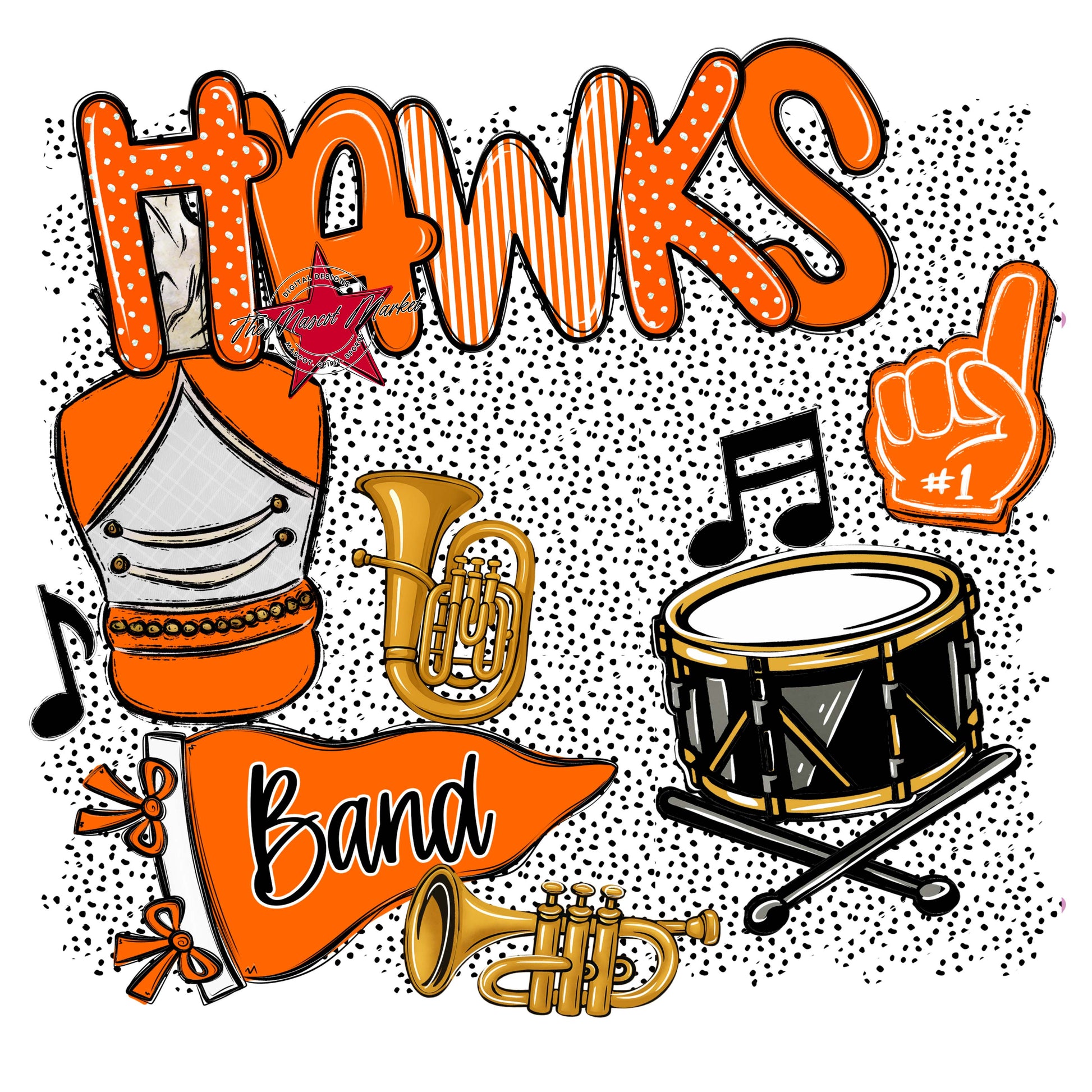 Hawks Band Spirit-Orange