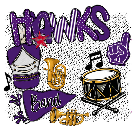 Hawks Band Spirit-Purple