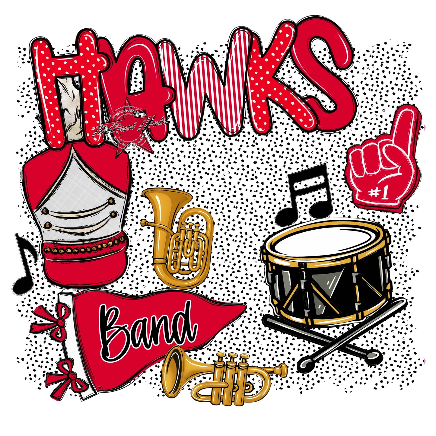Hawks Band Spirit-Red