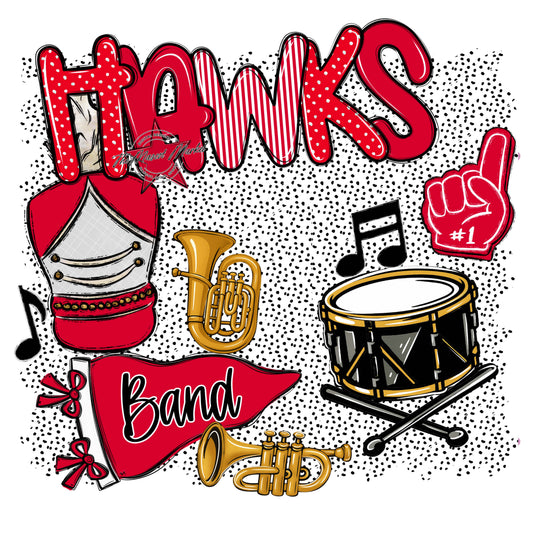 Hawks Band Spirit-Red