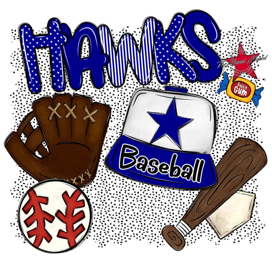 Hawks Baseball Spirit-Blue