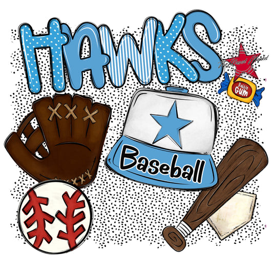 Hawks Baseball Spirit-Carolina Blue