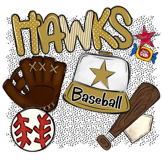 Hawks Baseball Spirit-Gold