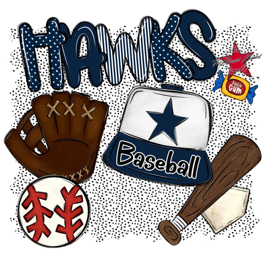 Hawks Baseball Spirit-Navy