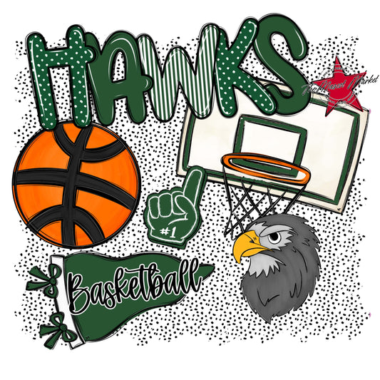 Hawks Basketball Spirit-Green