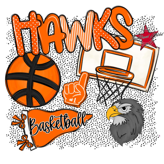 Hawks Basketball Spirit-Orange