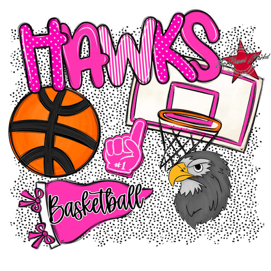 Hawks Basketball Spirit-Pink