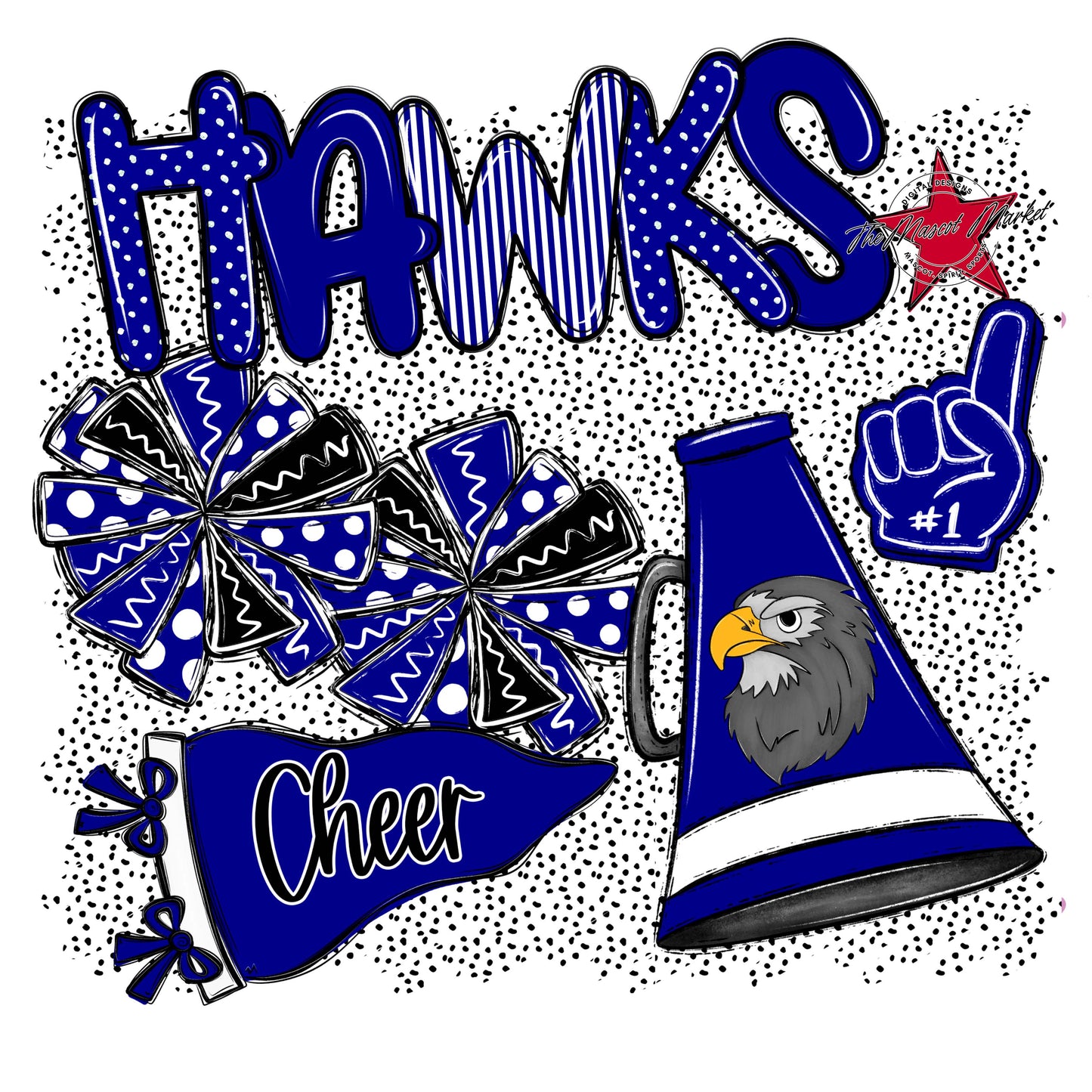 Hawks Cheer Spirit-Blue