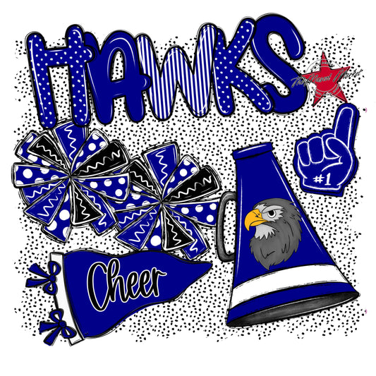 Hawks Cheer Spirit-Blue