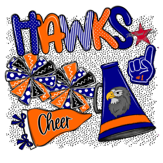 Hawks Cheer Spirit-Blue & Orange
