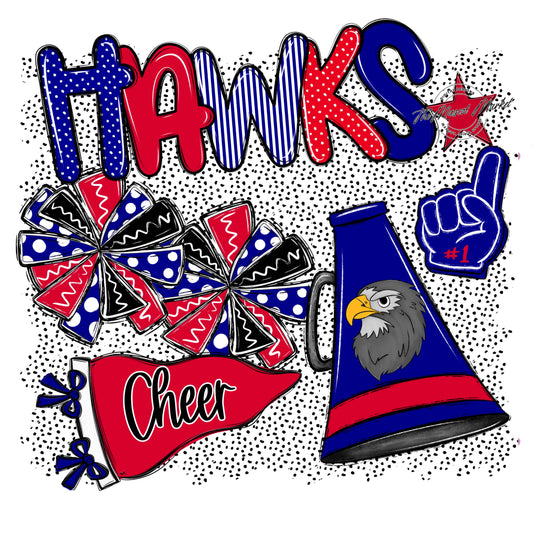 Hawks Cheer Spirit-Blue & Red