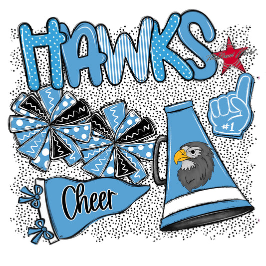 Hawks Cheer Spirit-Carolina Blue