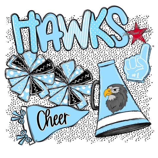 Hawks Cheer Spirit-Columbia Blue