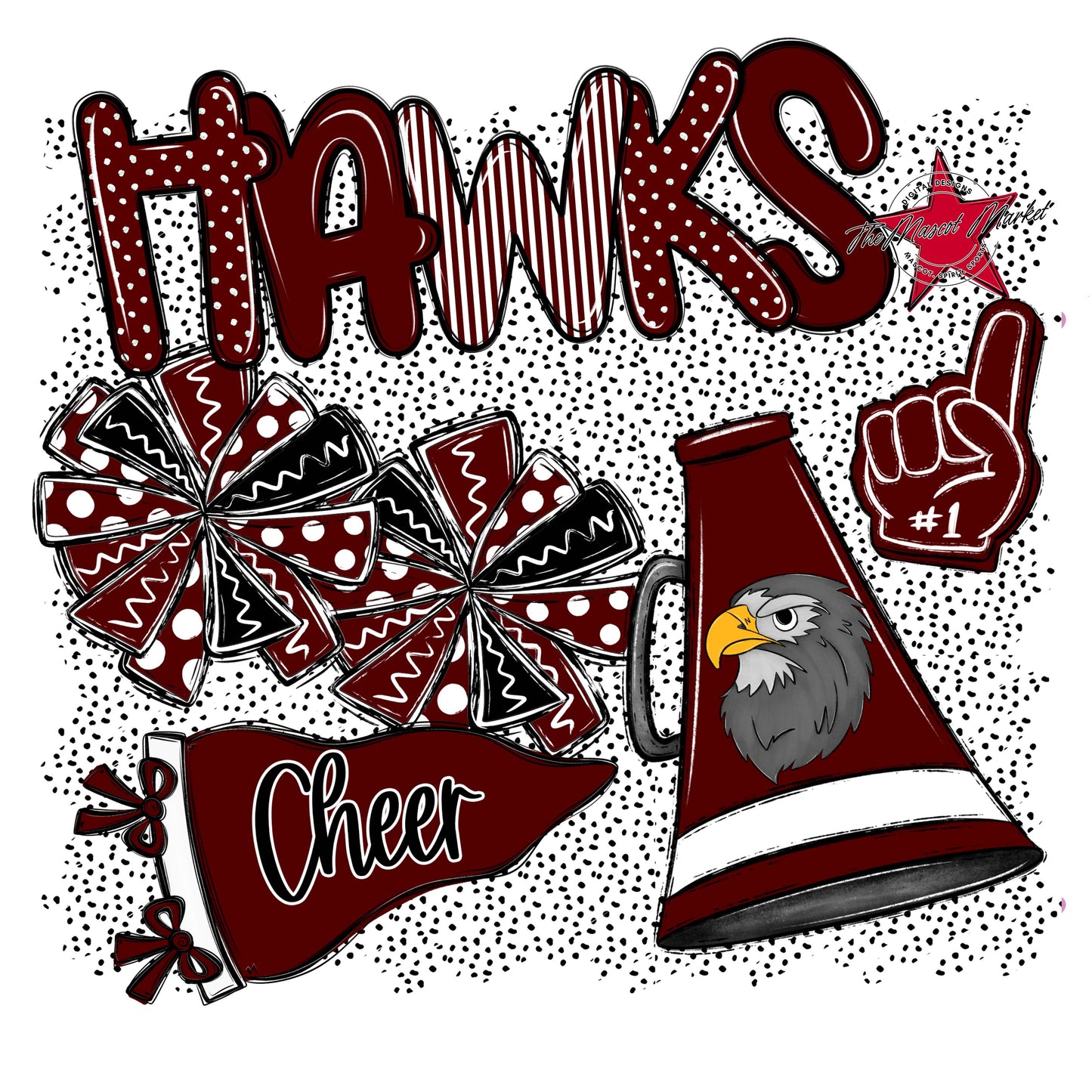 Hawks Cheer Spirit-Maroon