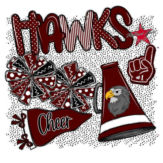 Hawks Cheer Spirit-Maroon