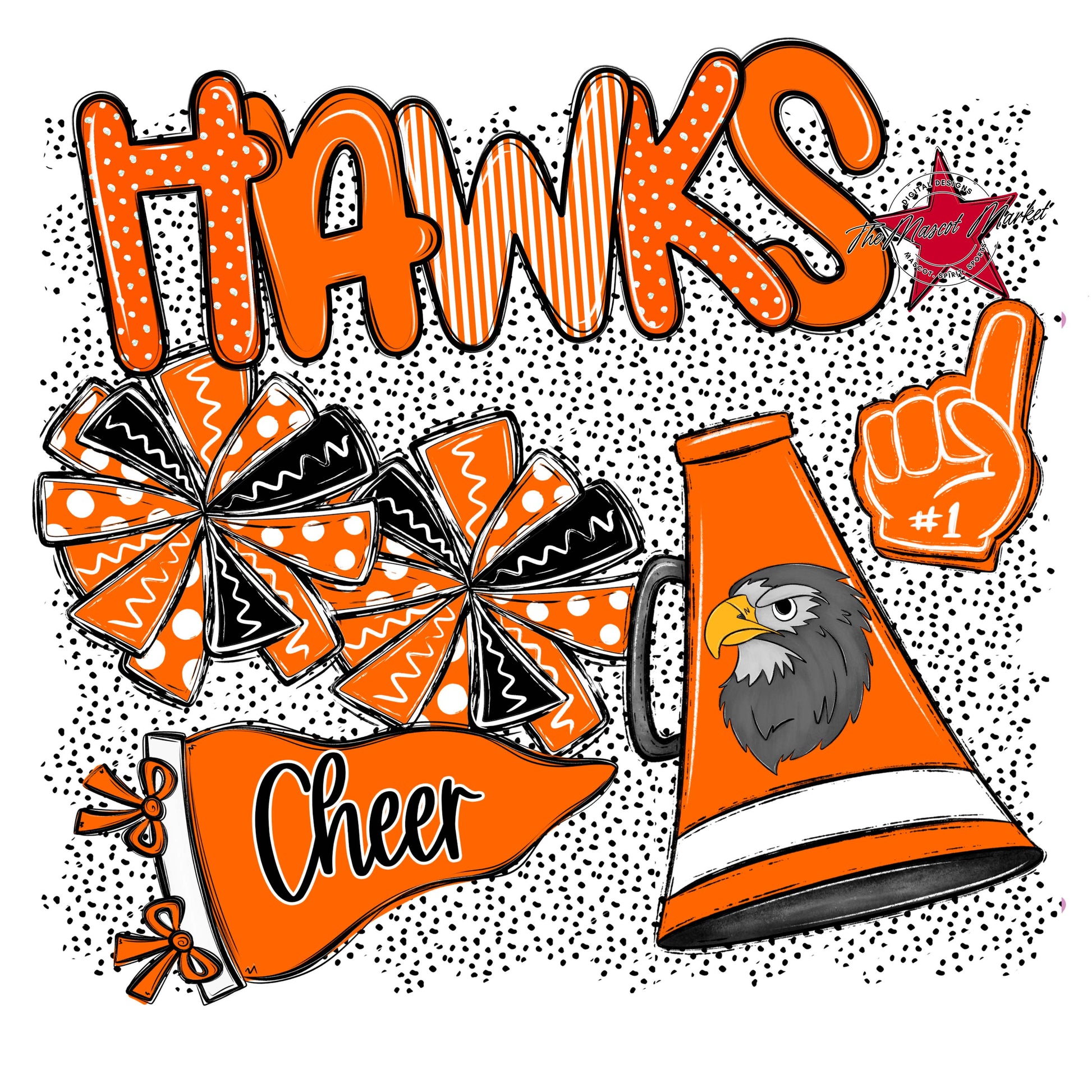 Hawks Cheer Spirit-Orange