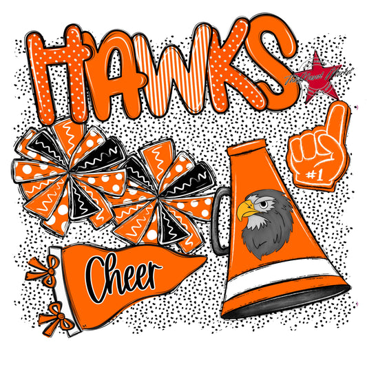 Hawks Cheer Spirit-Orange