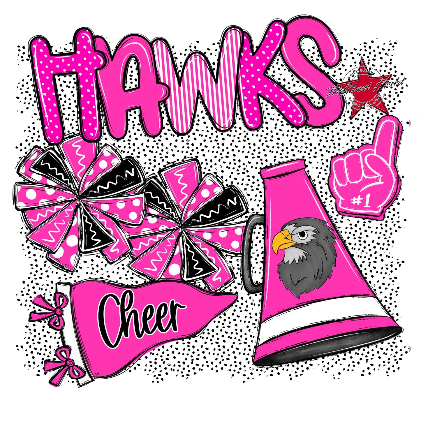 Hawks Cheer Spirit-Pink