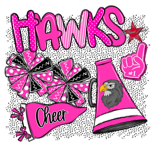 Hawks Cheer Spirit-Pink