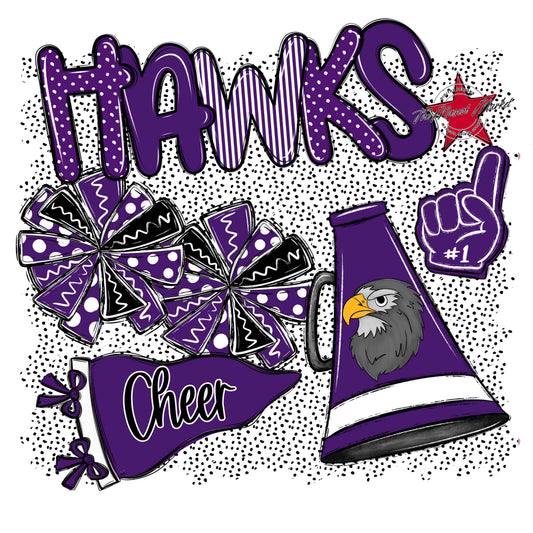 Hawks Cheer Spirit-Purple