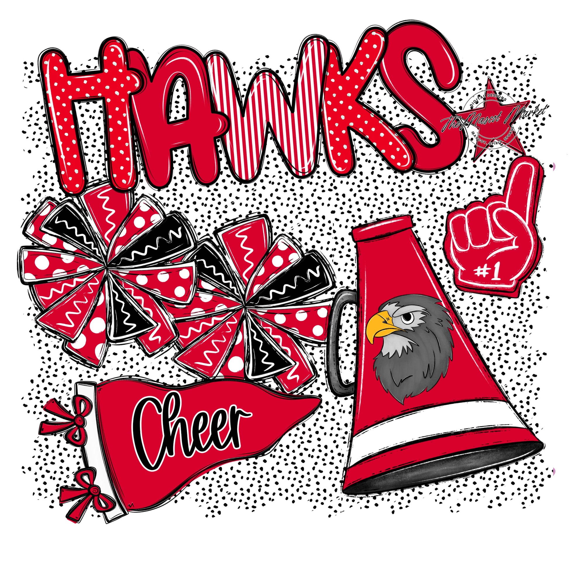 Hawks Cheer Spirit-Red