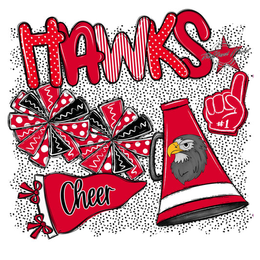 Hawks Cheer Spirit-Red