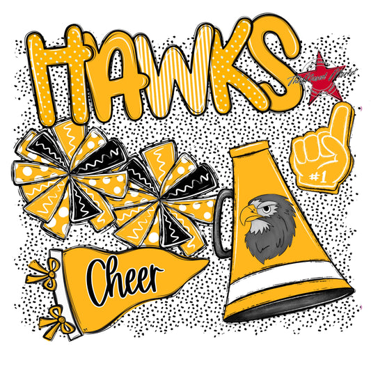 Hawks Cheer Spirit-Yellow