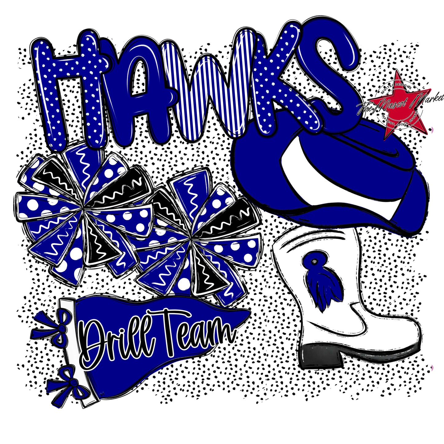 Hawks Drillteam Spirit-Blue