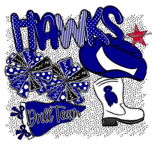 Hawks Drillteam Spirit-Blue