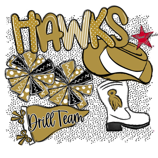 Hawks Drillteam Spirit-Gold