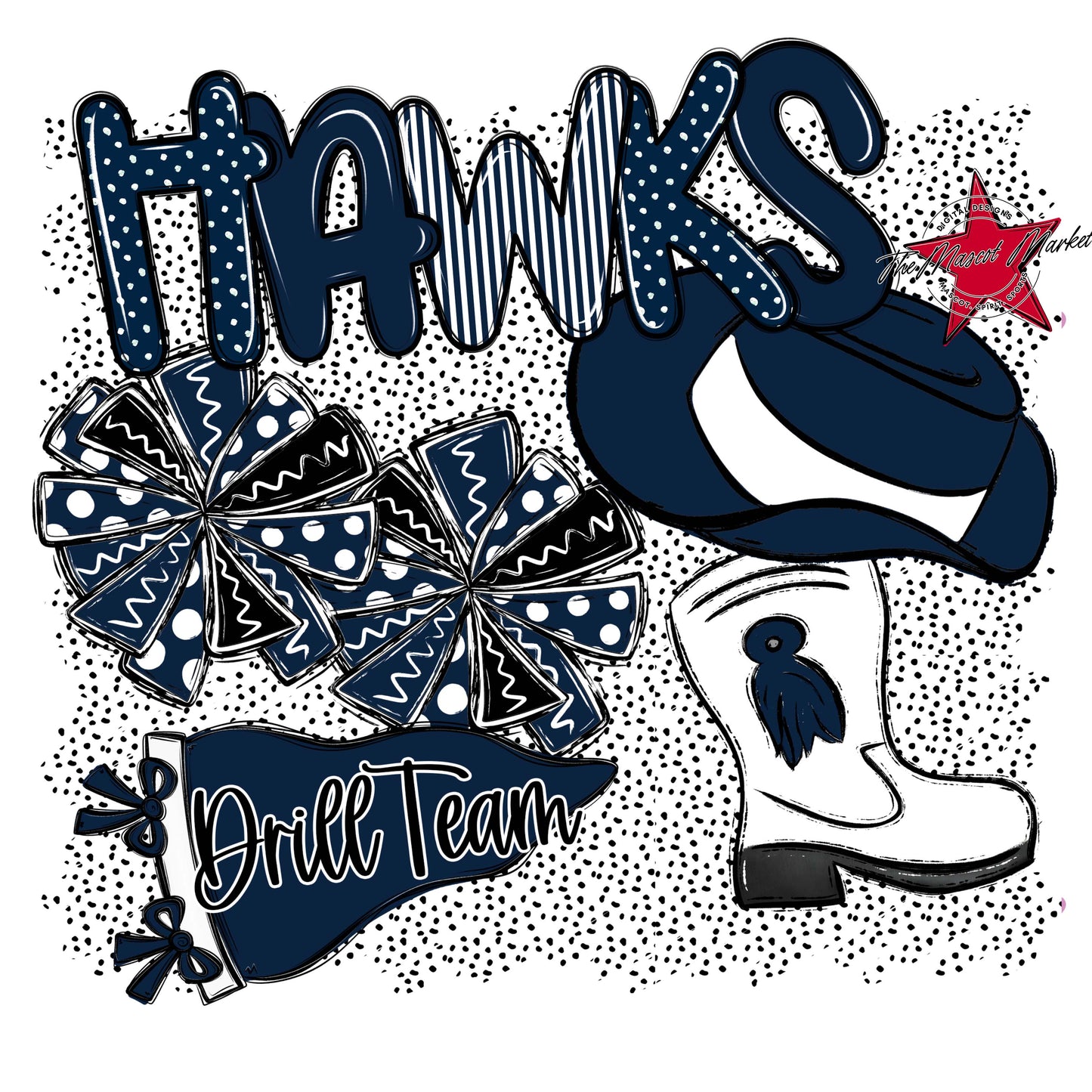 Hawks Drillteam Spirit-Navy