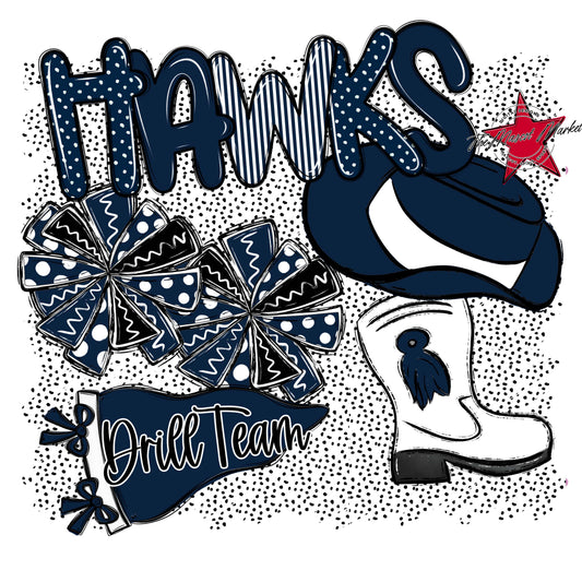 Hawks Drillteam Spirit-Navy