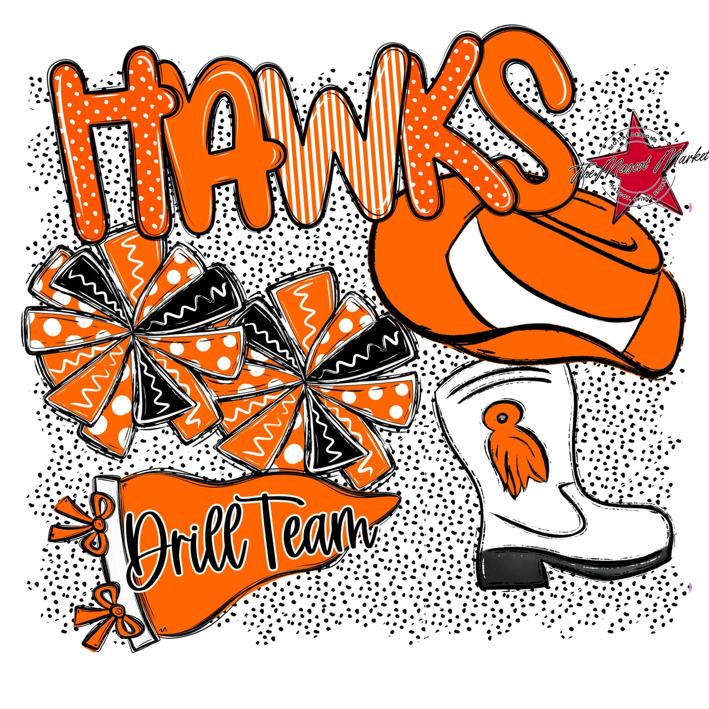 Hawks Drillteam Spirit-Orange