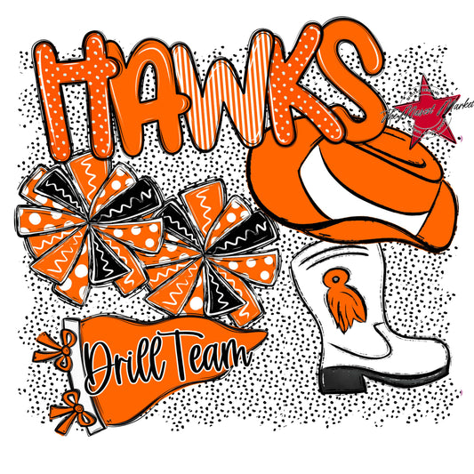 Hawks Drillteam Spirit-Orange