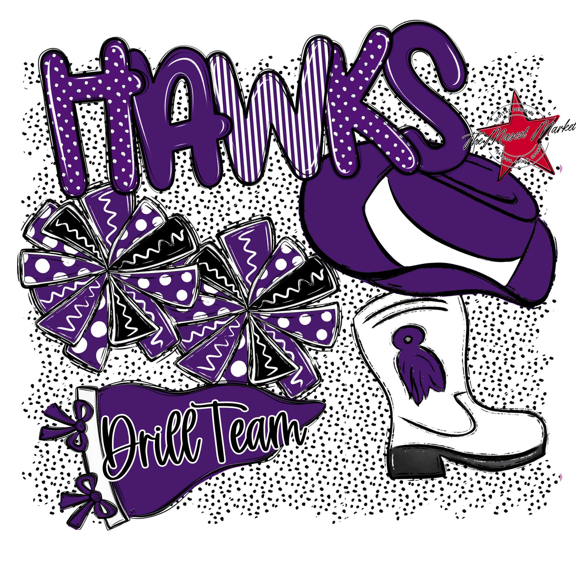 Hawks Drillteam Spirit-Purple