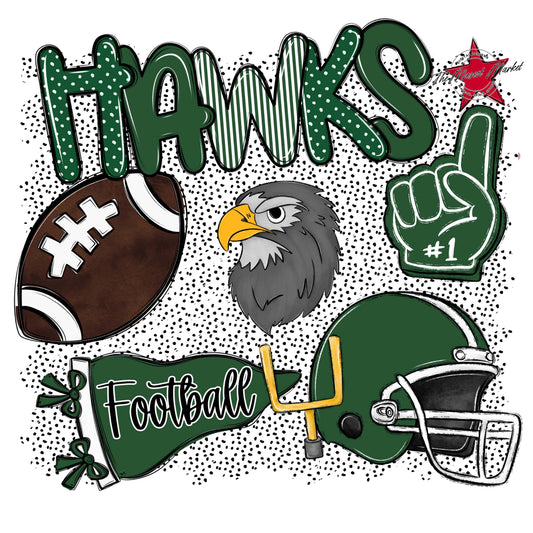 Hawks Football Spirit-Green