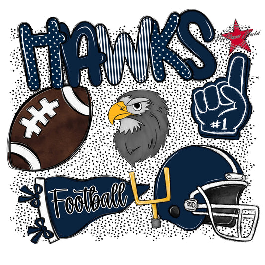 Hawks Football Spirit-Navy