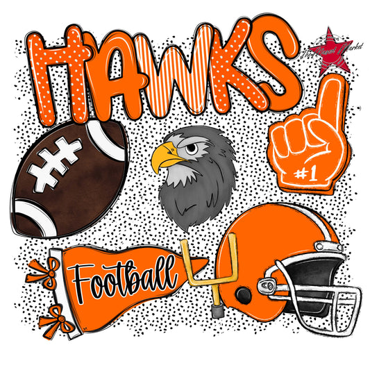 Hawks Football Spirit-Orange
