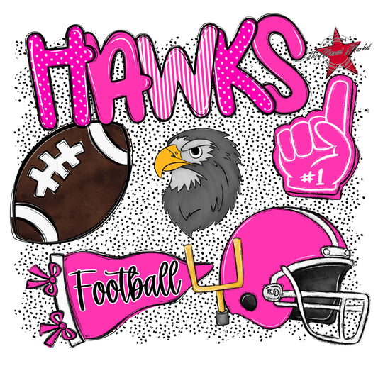Hawks Football Spirit-Pink